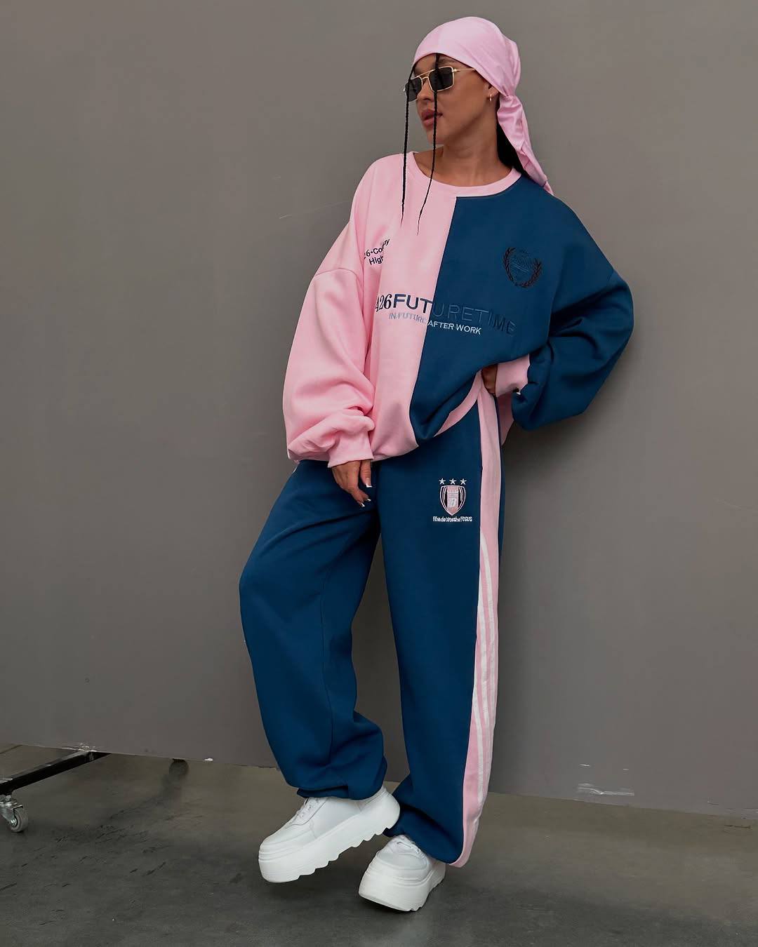 Oversized φόρμα σε δύο αποχρώσεις