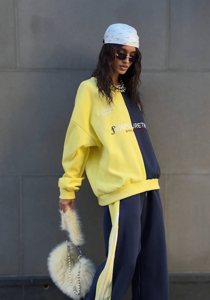 Oversized φόρμα σε δύο αποχρώσεις