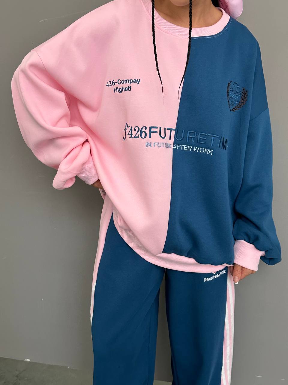 Oversized φόρμα σε δύο αποχρώσεις